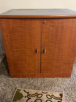 Wood Storage Cabinet with Shelves