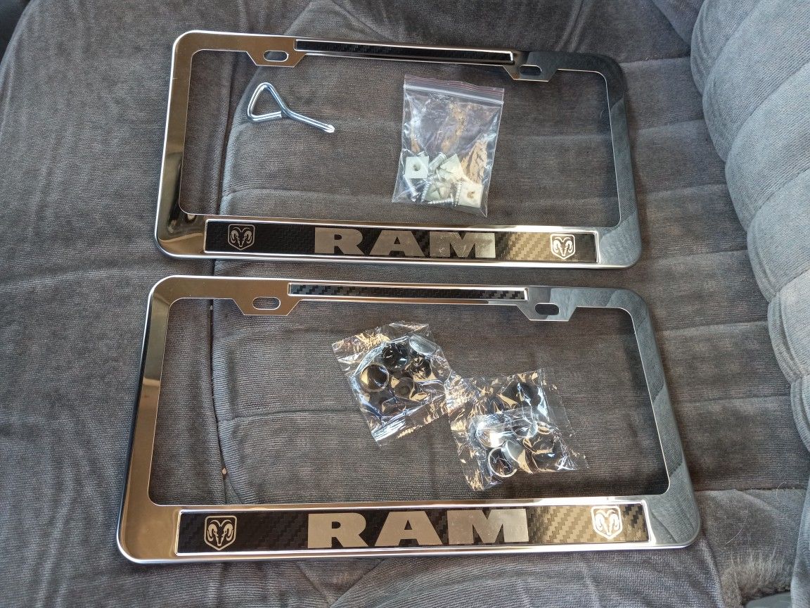 Ram License Plate Holder With Accessories