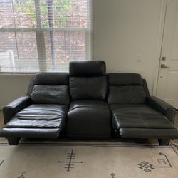 Leather Recliner Sofa / Couch and Loveseat