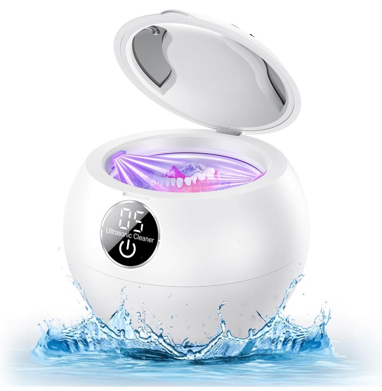 Ultrasonic Retainer-Cleaner Machine,Denture Care,Cleaner Machine for Dentures,Jewelry,Braces,Toothbrush Heads with 250ML Capacity,45kHz,Applicable for