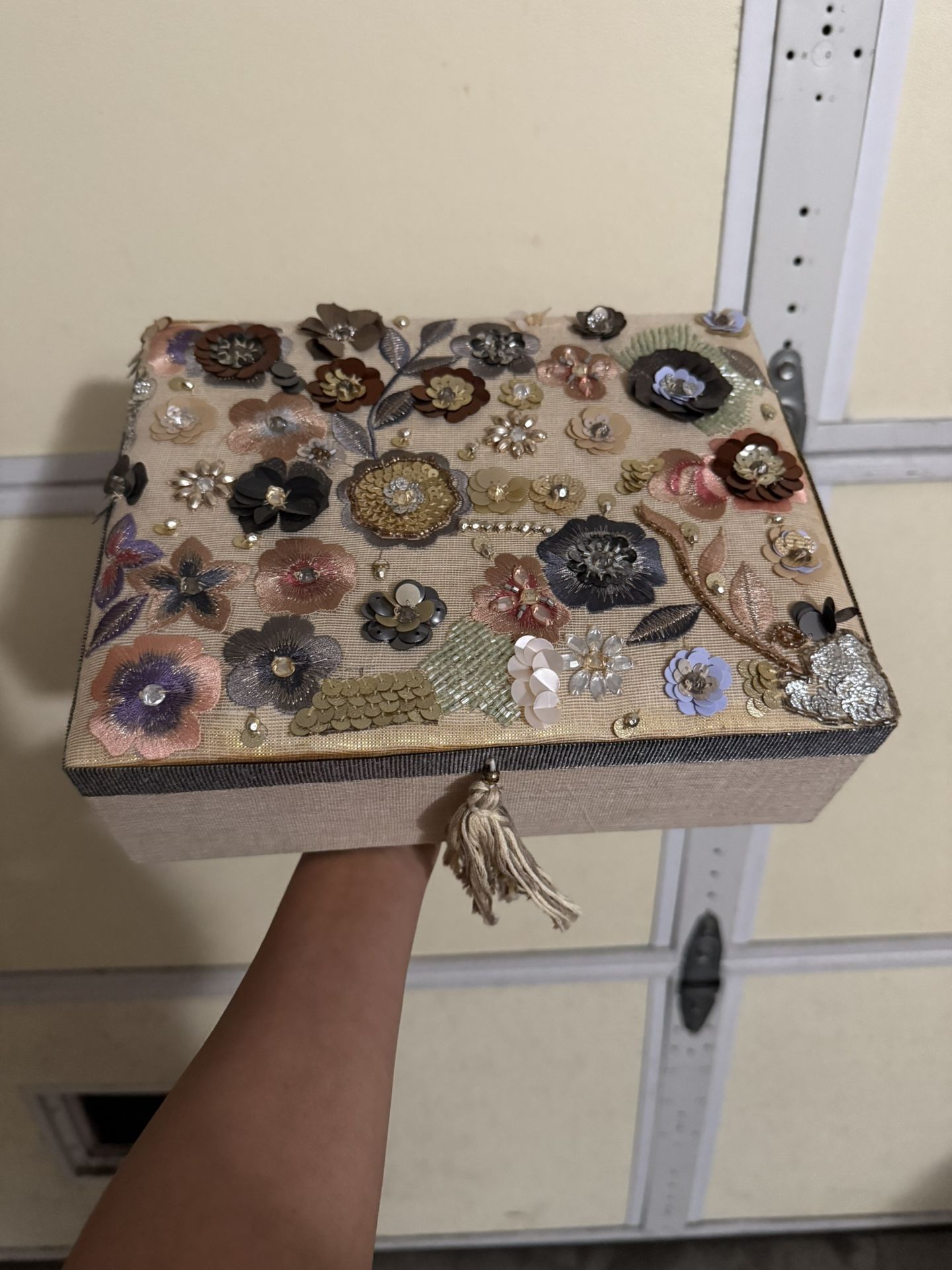 Embroidered Jewelry Box