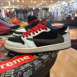 Jordan 1 Low X Travis Scott Olive