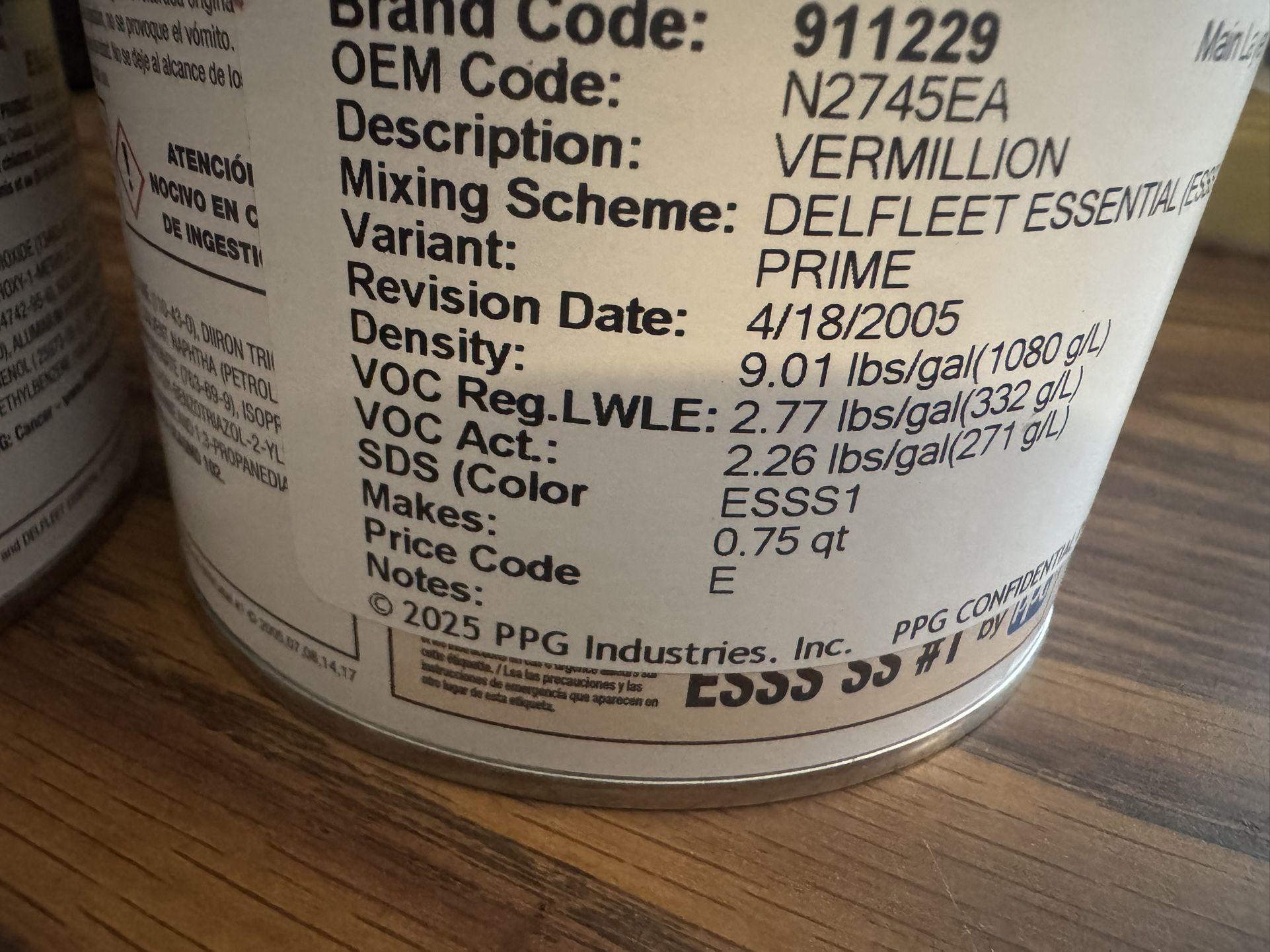 PPG Single Stage Auto Paint
