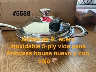 Sartén de 9” de vida sana 5ply 👉 princess house todo nuevo y con caja 📦