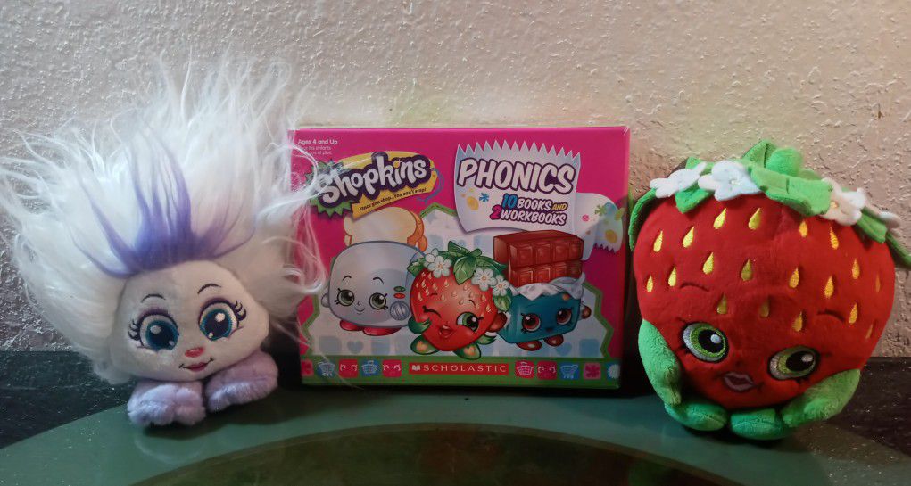 Shopkins phonics 2 plush toys