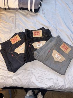 Levi 501’s blue charcoal and grey