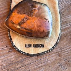 Vintage Elgin Clam Shell Compact Mirror Great Condition