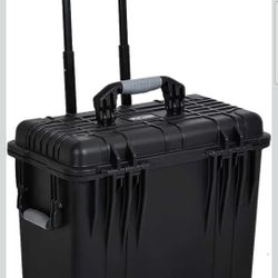 Waterproof Portable Equipment Hard Case With Retractable Pull Handle and Rolling Wheels