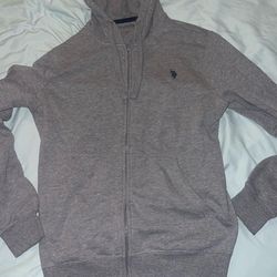 Grey Polo Ralph Lauren zip-up hoodie