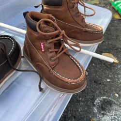 Kid Boots Size 9/10 Brown Both Available One Size 9 The Other Is Size 10! 