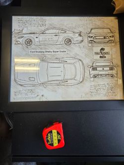 Ford mustard Shelby print