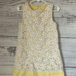 Girls yellow and white flower dress from Gymboree size 6