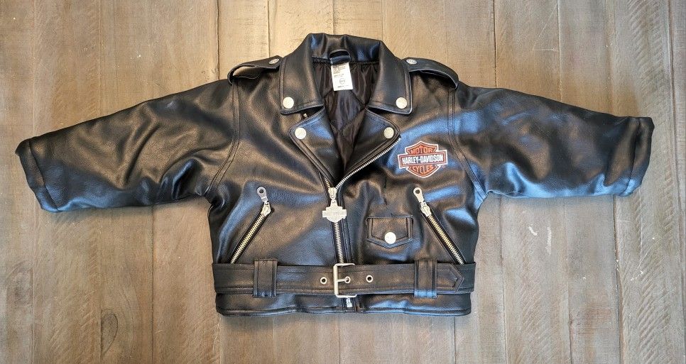 Harley Davidson Leather Jacket Toddler Size 24 Months