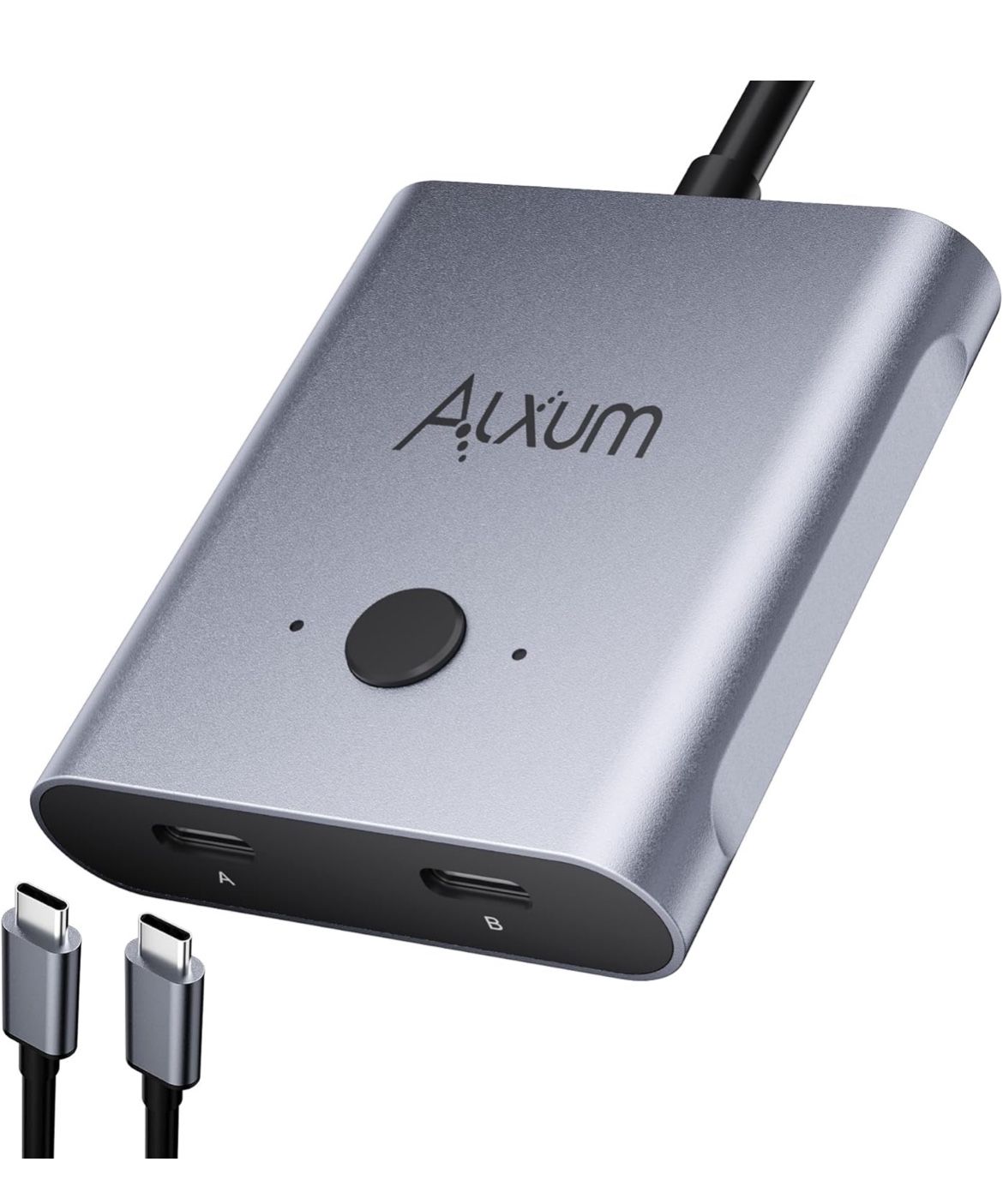 Bi-Directional USB C Switch - 2 in 1 Out/1 in 2 Out 2 Computers Share 1 USB C Devices