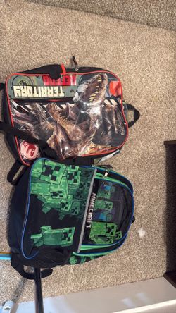 Boy backpacks