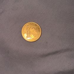 Us Quarter Gold Colored Coin Massachusetts 1788