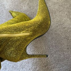 Gold Thigh High Boots