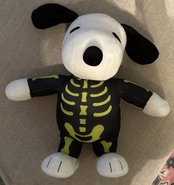 12” Laughing & Dancing Halloween Skeleton Snoopy