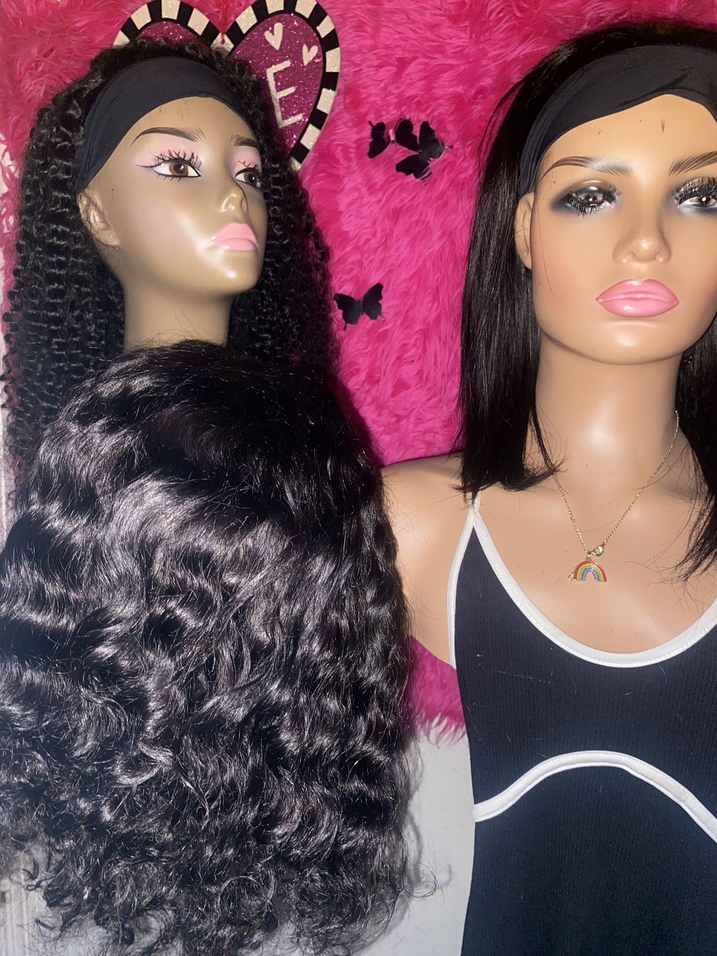 Real Human Hair Hand Band Wigs