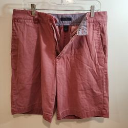 CLUB ROOM PALE DARK PINK CORAL SZ 32 4 WAY CLASSIC  CHINO SHORTS MENS