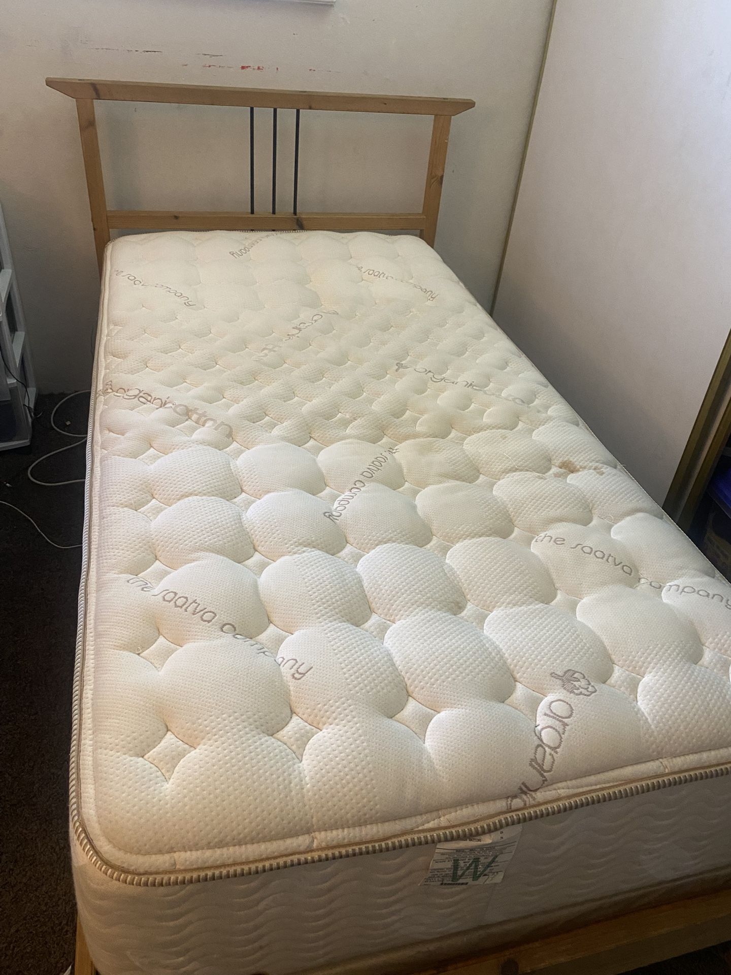 Ortho Plush Twin Size Mattress W/ Bed Frame Included