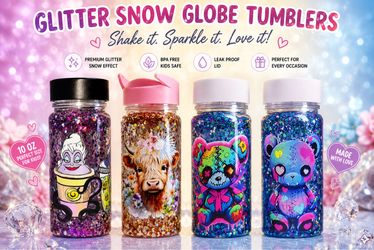 Glitter Snow Globe Tumblers