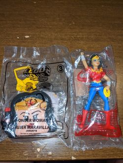 McDonald's Wonder woman toys.
