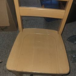 Solid Oak Classroom Chairs 