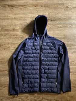 Blue Puffer Zip Up