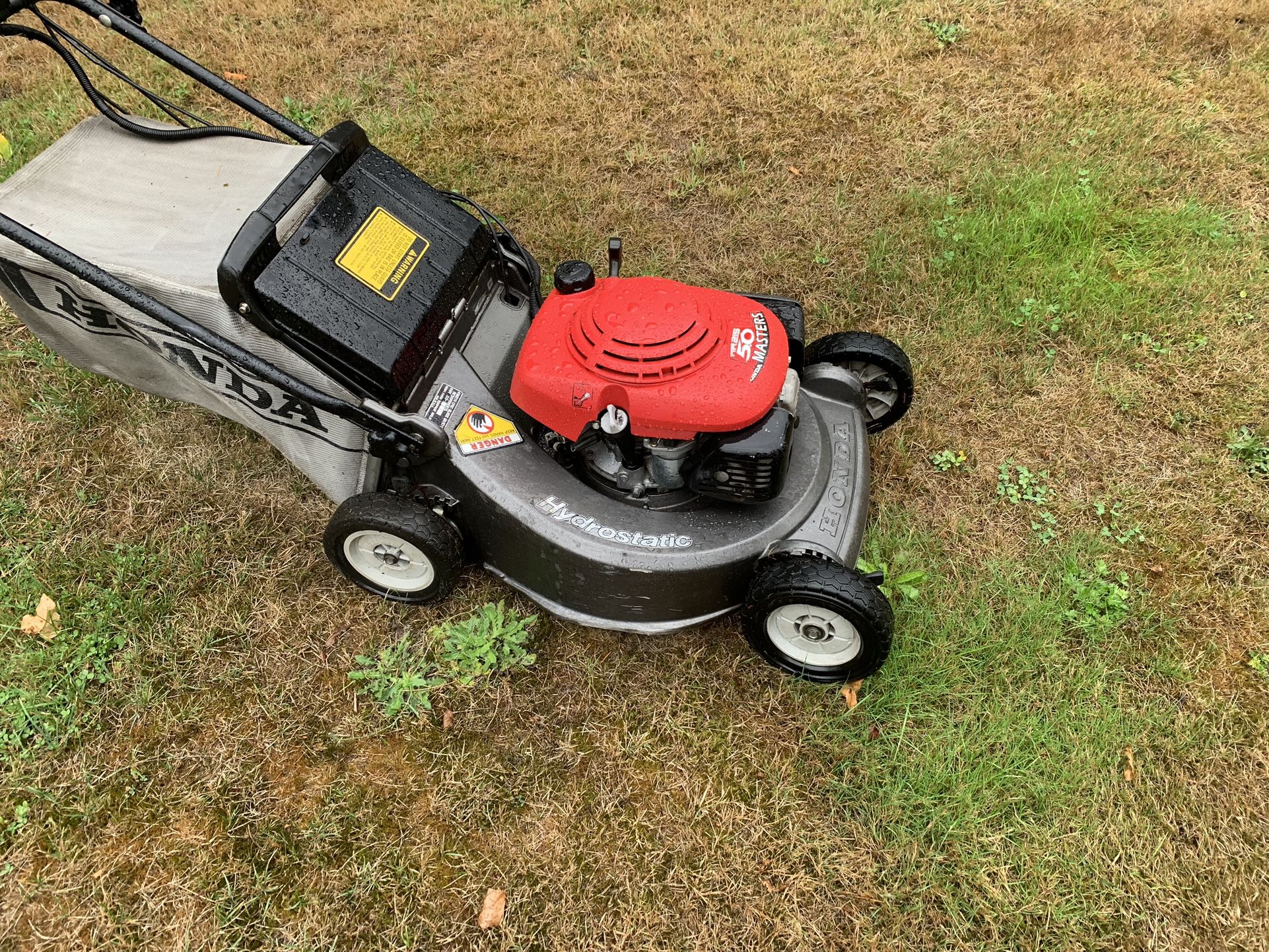 Clean Honda HRr215 Commercial Lawn Mower Master Shaft Driven Self