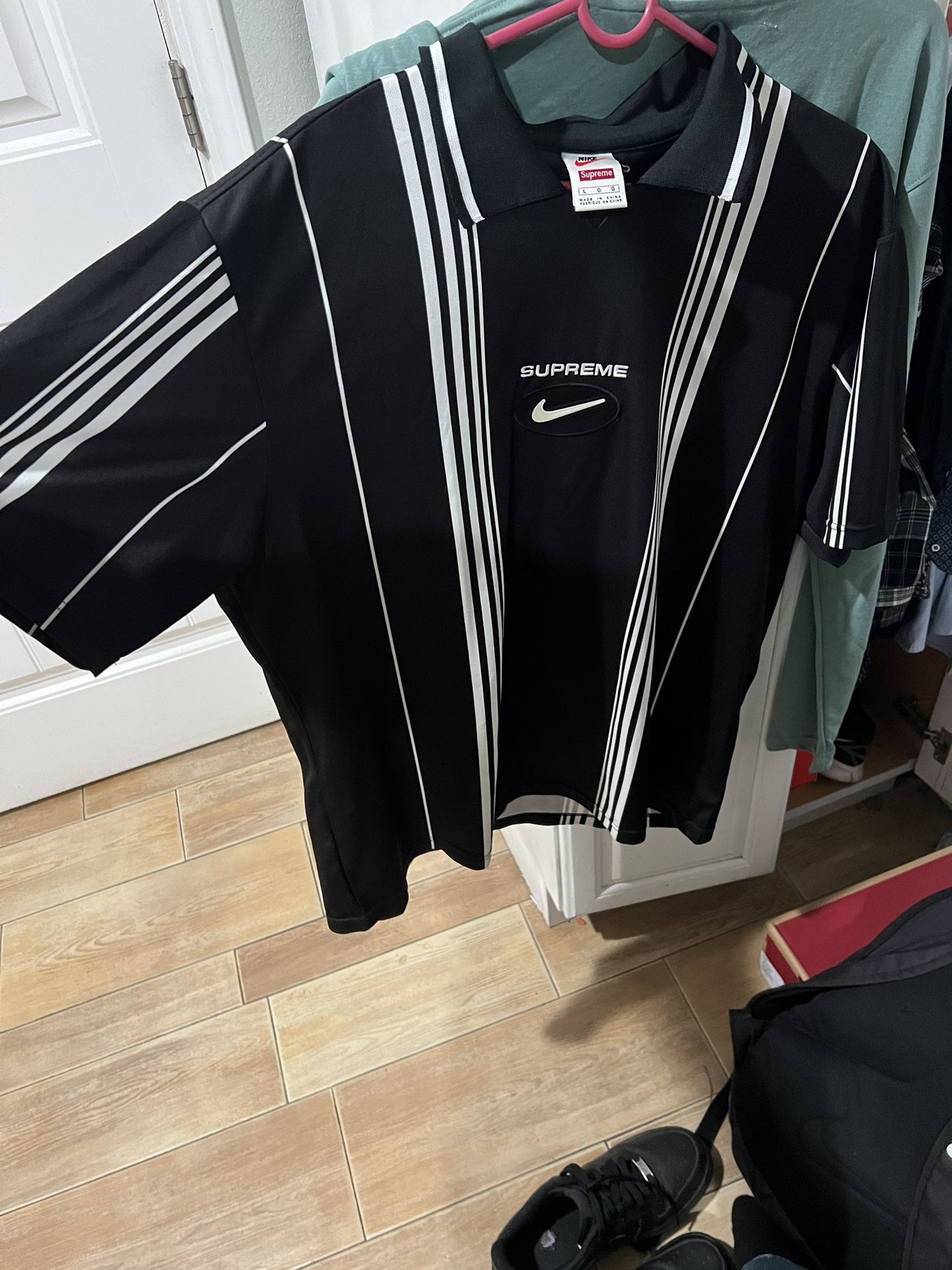 Supreme/ Nike Jewel Stripe Soccer Jersey for Sale in Supreme/ Nike Jewel Stripe Soccer Jersey for Sale in