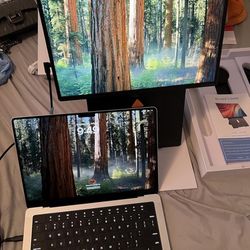 Laptop Screen Extender 16.1", 1200P FHD, Portable Monitor 360° Rotating Detachable Stand, Heig