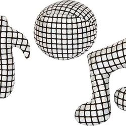 Retro Plush  Squeaky Disco Dog Toy