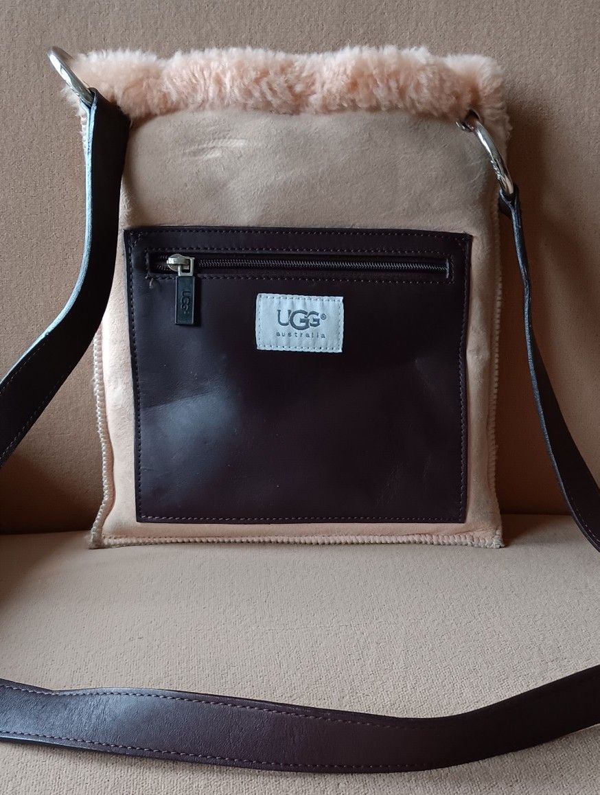 Vintage UGG Australia Pink Suede Crossbody Bag
