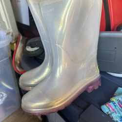 Girls Light Up Rain Boots Size 11