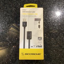 Scosche USB Extension Cable Black Extend Any USB Cable 6 ft