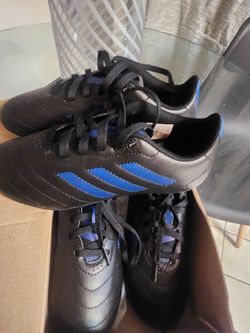 ADIDAS unisex soccer kids size 2 cleats NEW blue&black two pair gx6906
