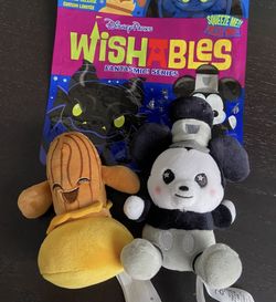 *RETIRED* Disney WISHABLES Plush FANTASMIC Mickey Steamboat Willie & Broomstick