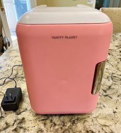 Pink Skincare Mini Fridge