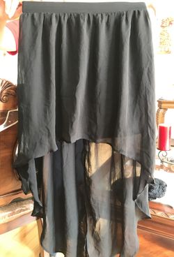 High low skirt.
