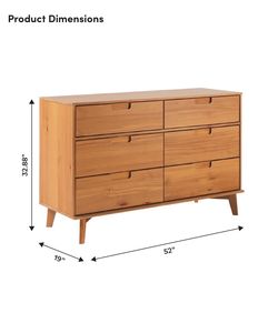 Yarber 6 drawer solid wood double dresser