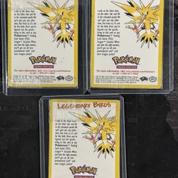 Pokémon 2000 Legendary Birds Promo Cards Sealed