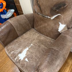 Ethan Allen Leather Recliner Accent Chair