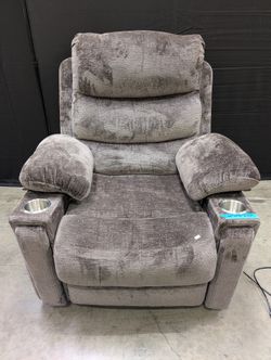 Plush Power Recliner with Cup Holders and USB Charging