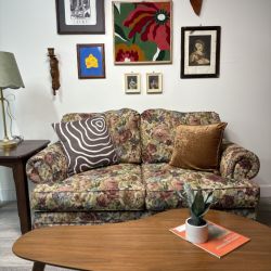 Cutest Little Vintage Floral Sofa - Free Delivery Throughout Omaha