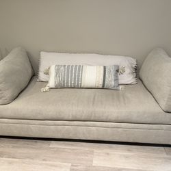 Living Spaces Bonaterra Sand Beige Fabric 86" Chaise Lounge