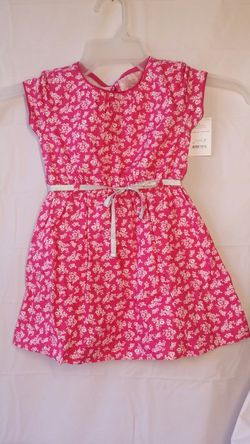 Hot Pink and White Dress 3T Floral NWT CARTER'S JUST ONE YOU TODDLER CLOTHING