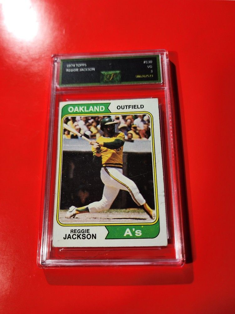 1974 TOPPS #130 REGGIE JACKSON EJE 3 VG-EX