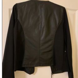 Alfani Woman Leather And Cloth Jacket 