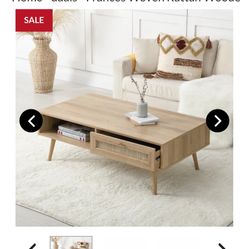 Gorgeous Rattan Coffee Table With Drawer And Storage